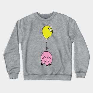 Pig with Balloon Crewneck Sweatshirt